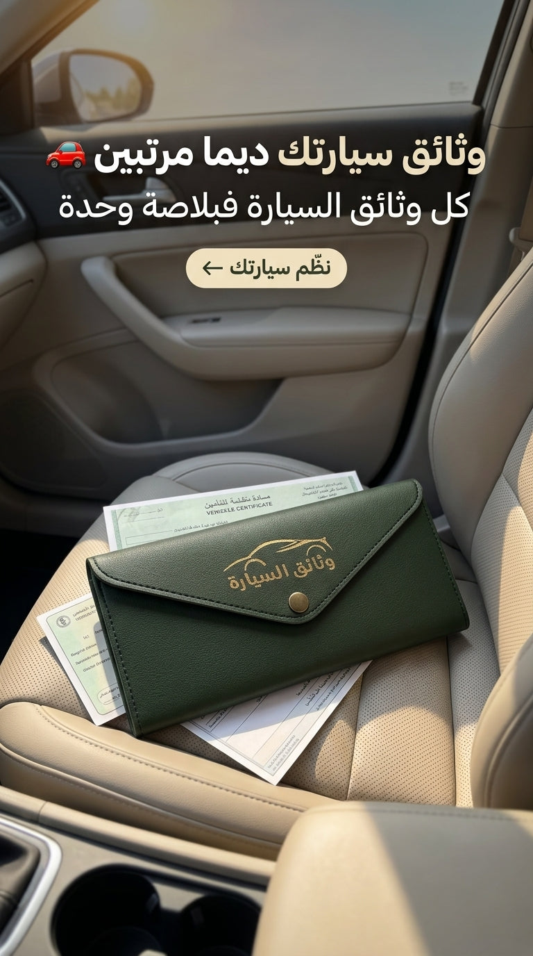 حافظ أوراق السيارة الفاخر
